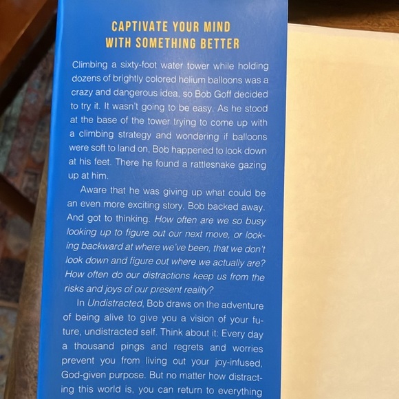 🌈 Undistracted by Bob Goff capture your purpose Rediscover your joy hardcover - Picture 4 of 5